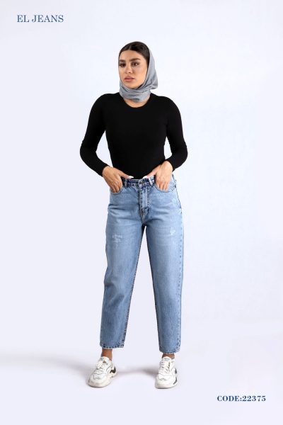 پک ده عددی شلوار مام استایل قد 95 جین آبی