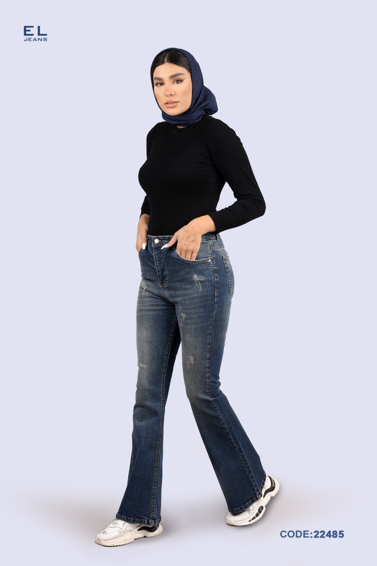 شلوار بوت کات آبی نفتی الجین